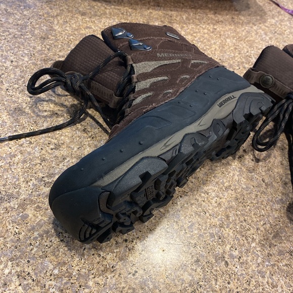 Merrell Moab Polar Espresso Waterproof Hiking Boots J21147 Men’s 8.5 Winter - Picture 13 of 17